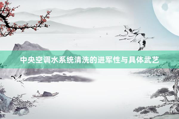 中央空调水系统清洗的进军性与具体武艺